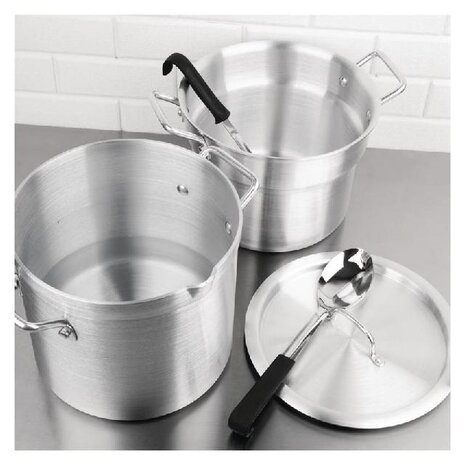 Vogue Aluminium pan met au bain marie inzet 10l | K645 Vogue Aluminium pan met au bain marie inzet 10l | K645