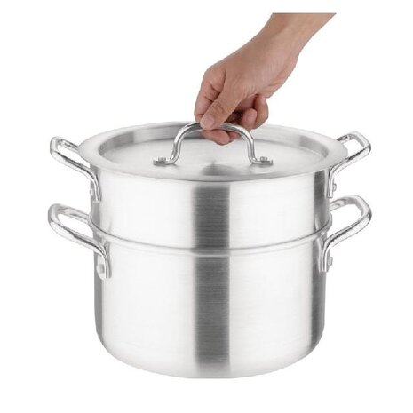 Vogue Aluminium pan met au bain marie inzet 4l | K643 Vogue Aluminium pan met au bain marie inzet 4l | K643