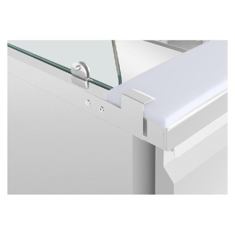 Polar U-serie driedeurs saladette met vierkant kuchscherm | UA018 Polar U-serie driedeurs saladette met vierkant kuchscherm | UA018