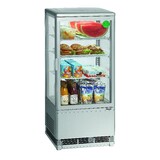 Bartscher Mini-koelvitrine 78l, zilver
