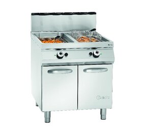 Bartscher Gas friteuse met 2 binnenpannen Bartscher Gas friteuse met 2 binnenpannen