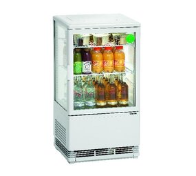 Bartscher Mini-koelvitrine 58l, wit Bartscher Mini-koelvitrine 58l, wit