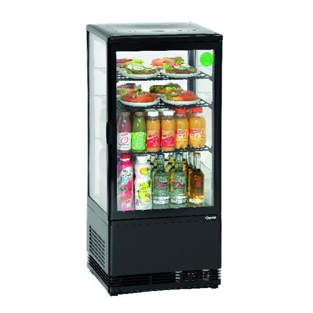 Bartscher Mini-koelvitrine 78l, zwart | 700277G Bartscher Mini-koelvitrine 78l, zwart | 700277G