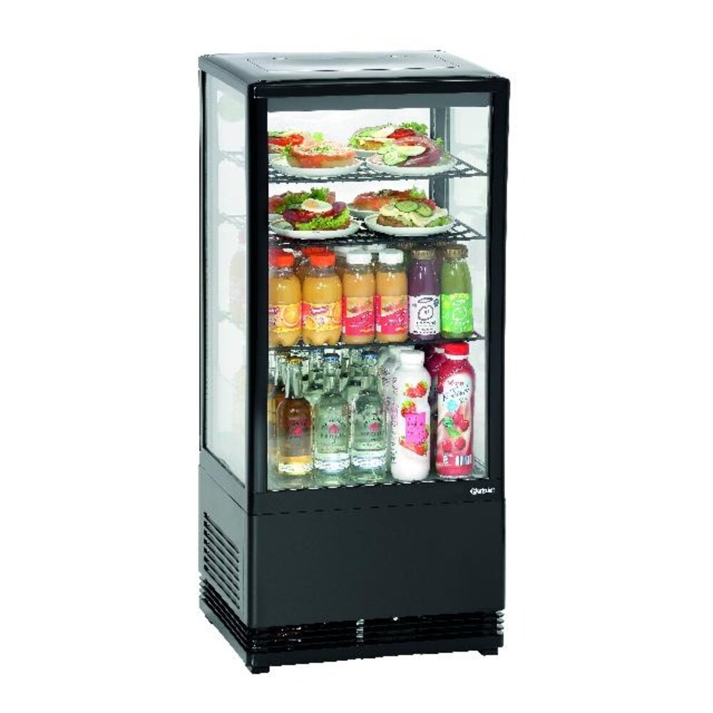 Bartscher Mini-koelvitrine 78l, zwart | 700277G Bartscher Mini-koelvitrine 78l, zwart | 700277G