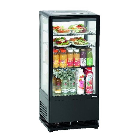 Bartscher Mini-koelvitrine 78l, zwart | 700277G Bartscher Mini-koelvitrine 78l, zwart | 700277G
