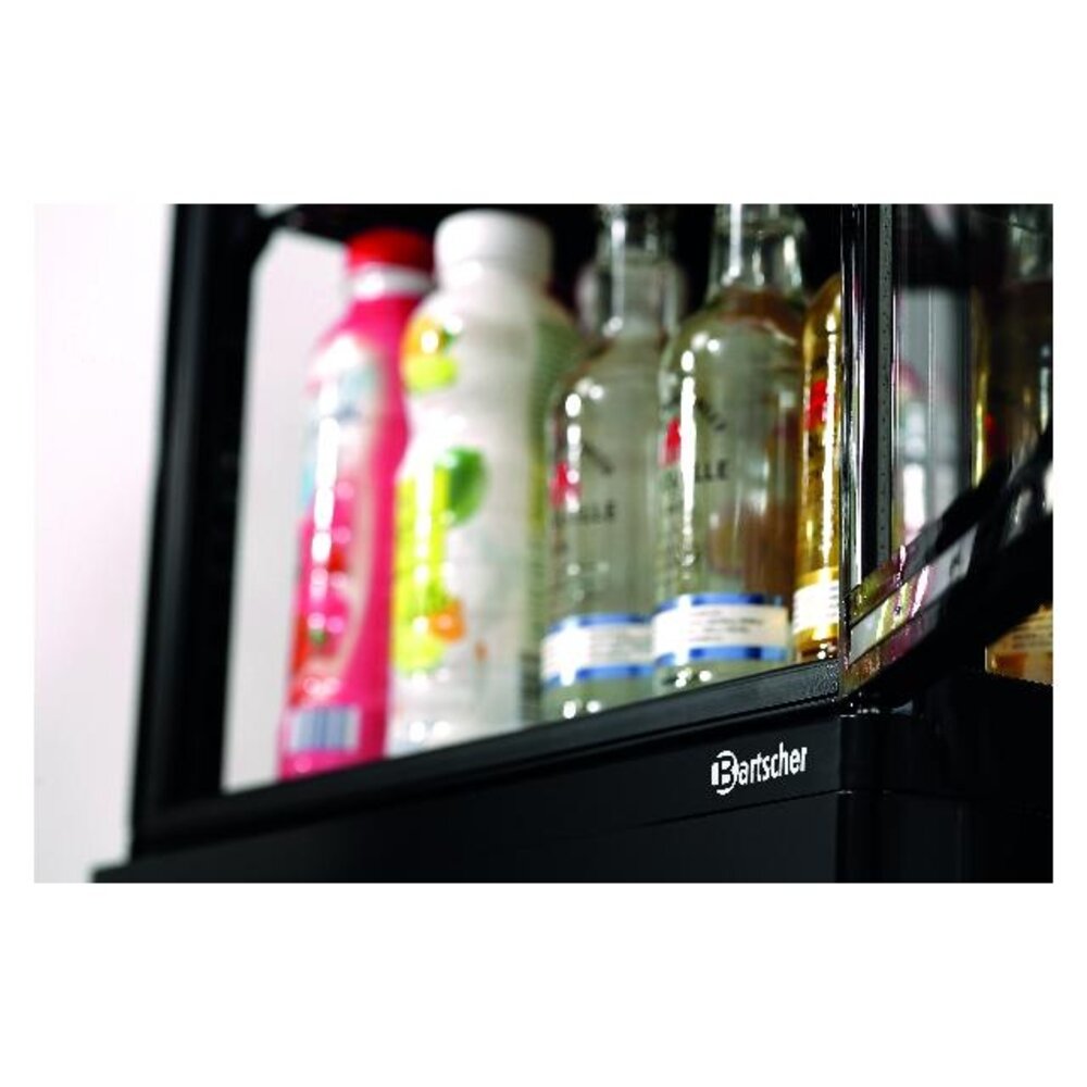 Bartscher Mini-koelvitrine 78l, zwart | 700277G Bartscher Mini-koelvitrine 78l, zwart | 700277G