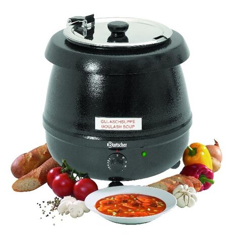 Bartscher Partypan, 9l, zwart | 100054 Bartscher Partypan, 9l, zwart | 100054