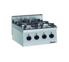 Bartscher Gasfornuis 600, b600, 4-pits, ta Bartscher Gasfornuis 600, b600, 4-pits, ta