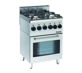 Bartscher Gasfornuis 600, b600, 4-pits, eo