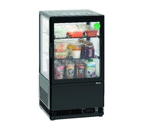 Bartscher Mini-koelvitrine 58l-sw Bartscher Mini-koelvitrine 58l-sw