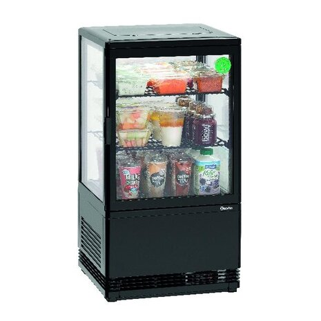 Bartscher Mini-koelvitrine 58l-sw | 700358G Bartscher Mini-koelvitrine 58l-sw | 700358G