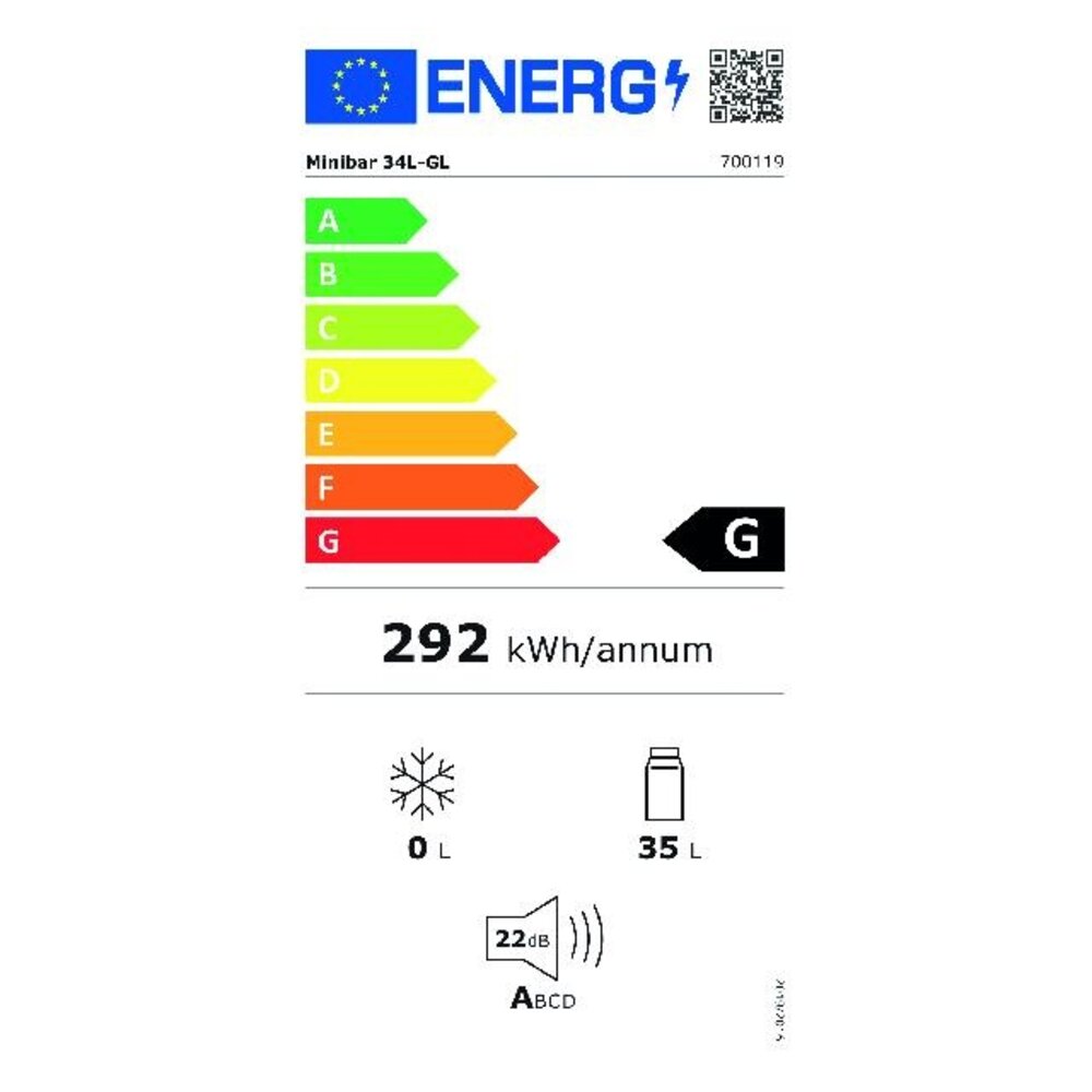 Bartscher Minibar 34l-gl | 700119 Bartscher Minibar 34l-gl | 700119