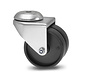 Institutional Swivel caster from pressed steel, bolt hole, Polypropylene Wheel, plain bearing, Wheel-Ø 50mm, 80KG