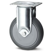 Fixed caster, Ø 150mm, thermoplastic rubber grey non-marking, 120KG