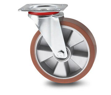 Swivel caster, Ø 160mm, Vulcanized Polyurethane tread, 300KG