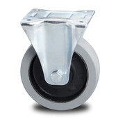 Fixed caster, Ø 100mm, elastic-tyre, 180KG