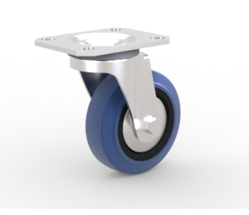 Swivel caster, Ø 125mm, elastic-tyre, 150KG