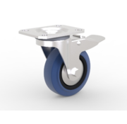 Swivel caster with brake, Ø 100mm, elastic-tyre, 150KG