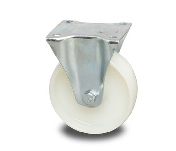 Fixed caster, Ø 125mm, Polyamide wheel, 250KG