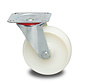 Industrial swivel castor, plate fitting, Polyamide wheel, roller bearing, Wheel-Ø 100mm, 200KG