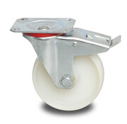 Swivel caster with brake, Ø 100mm, Polyamide wheel, 200KG