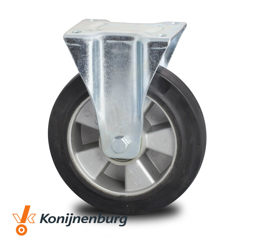 bokwiel, Ø 160 mm, elastische rubberband, 300KG