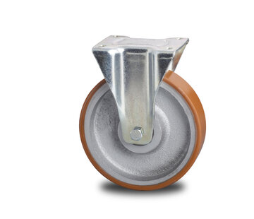 bokwiel, Ø 125mm, opgevulkaniseerde polyurethaanband, 400KG