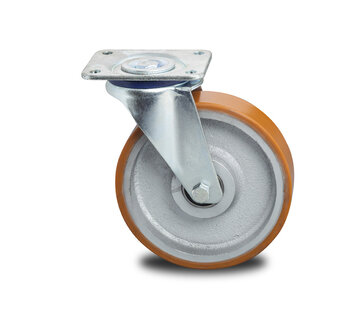 swivel castor, Ø 200mm, vulcanised polyurethane tyre, 750KG