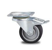 Swivel caster with brake, Ø 125mm, elastic-tyre, 200KG