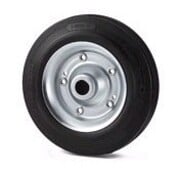 Wheel, Ø 160mm, rubber, black, 180KG