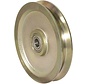 Industrial V-Groove Wheel Ø120x33/25mm, Solid Cast Steel Construction, Precision Ball Bearing, CNC-Machined V-Groove – 600kg Load Capacity