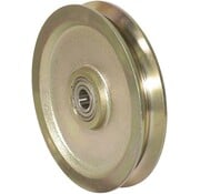 V-Groove Steel Wheel Ø100x40/20mm Solid Steel – 600kg