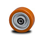 Industrial Wheel from Vulcanized Polyurethane tread, precision ball bearing, Wheel-Ø 125mm, 300KG