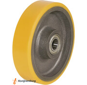 Wiel, Ø 80 mm, loopvlak van gevulkaniseerd polyurethaan, 150 kg