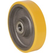 Wiel, Ø 250 mm, loopvlak van gevulkaniseerd polyurethaan, 1400 kg