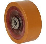 Wiel, Ø 250 mm, loopvlak van gevulkaniseerd polyurethaan, 1500 kg