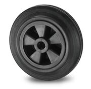 Wiel, Ø 160mm, rubber, zwart, 180KG