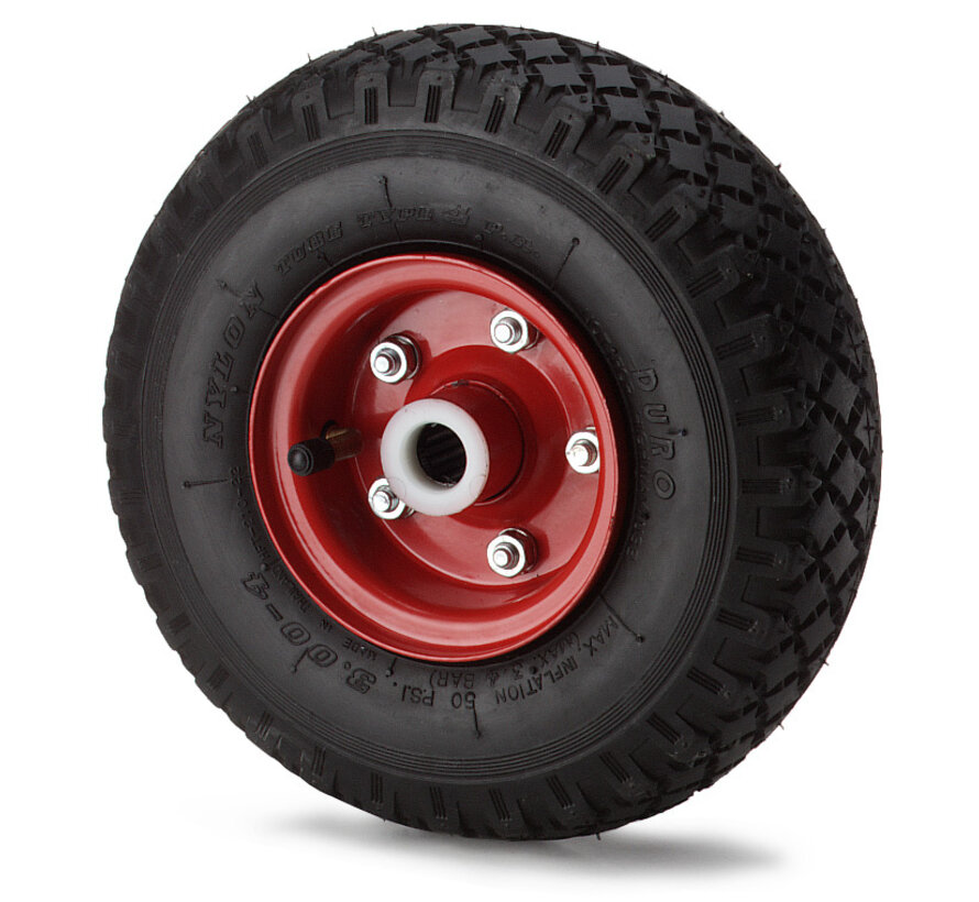 Industrial Wheel from pneumatic tyre block profile, precision ball bearing, Wheel-Ø 260mm, 210KG