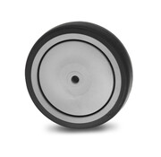 Wheel, Ø 125mm, thermoplastic rubber grey non-marking, 100KG
