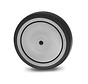 Institutional Wheel Ø125x32mm, Grey Thermoplastic Rubber (TPR) Non-Marking Tyre, Polypropylene Wheel Centre, Central Precision Ball Bearing, Axle Hole Ø8.1mm, Hub Length 35.5mm – 100kg Load Capacity