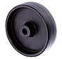 Institutioneel wiel Ø50x19mm, volledig polypropyleen, glijlager, asgat Ø8mm, naaflengte 21mm – draagvermogen 50kg