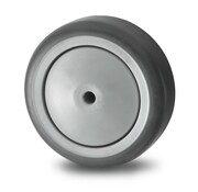 Wheel, Ø 100mm, thermoplastic rubber grey non-marking, 80KG