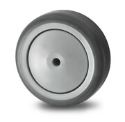 Wheel, Ø 75mm, thermoplastic rubber grey non-marking, 75KG