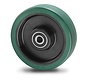 industrial wheel from vulcanized elastic rubber tires, precision ball bearing, Wheel-Ø 100mm, 150KG