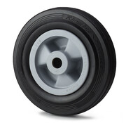 wheel, Ø 80mm, rubber, black, 65KG