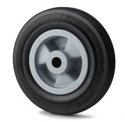 wheel, Ø 160mm, rubber, black, 180KG