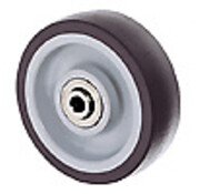 Wiel, Ø 50 mm, thermoplastisch rubber grijs, niet-strepend, 50 kg