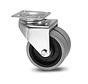 swivel castor, Ø 50mm, grey non-marking thermoplastic rubber tyre, 80KG