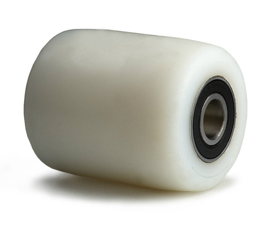 pallet truck wheel from fully nylon (PA6) wheel, precision ball bearing, Wheel-Ø 82mm, 700KG