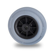 wheel, Ø 80mm, rubber, gray, 65KG